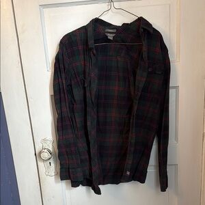 Plaid Button-Up Shirt